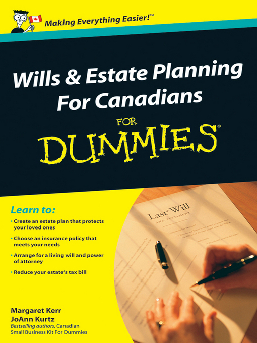 Cover image for Wills and Estate Planning For Canadians For Dummies